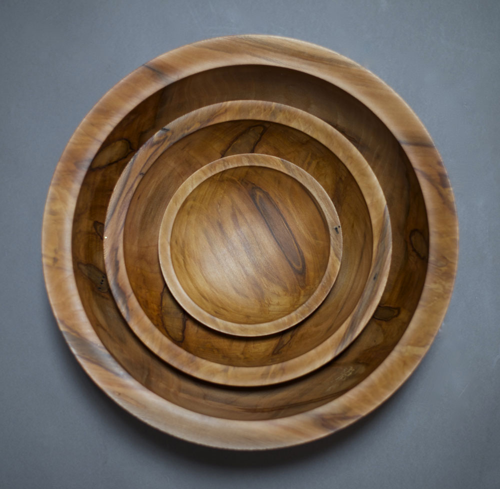 hand turned bowl set